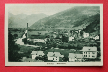 AK Selztal / 1954 / Bahnhof / Gleise / Brücke / Strassen / Steiermark